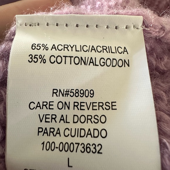 Gianni Bini cropped striped sweater with slight puff at shoulder Mock turtleneck - Picture 5 of 10